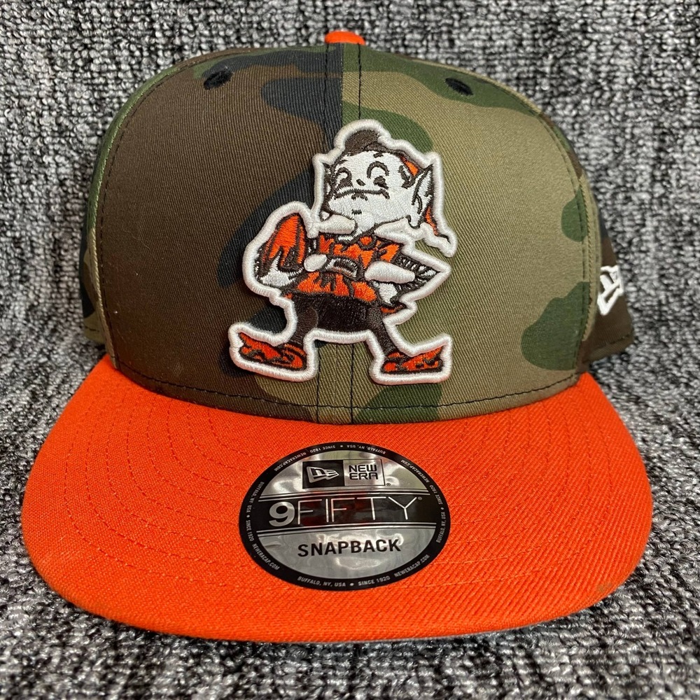 New Era 9FIFTY Cleveland Browns Brownie The Elf Snapback‎ Hat Camo Orange NFL